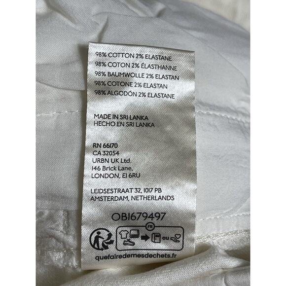 Anthropologie Maeve Pants Womens 8 Ivory The Colette Casual High Waist Adult NWT - Picture 10 of 14